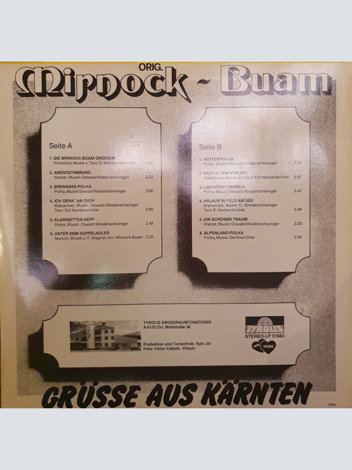 Vinyl / Orig. Mirnock Buam* - Grüsse Aus Kärnten