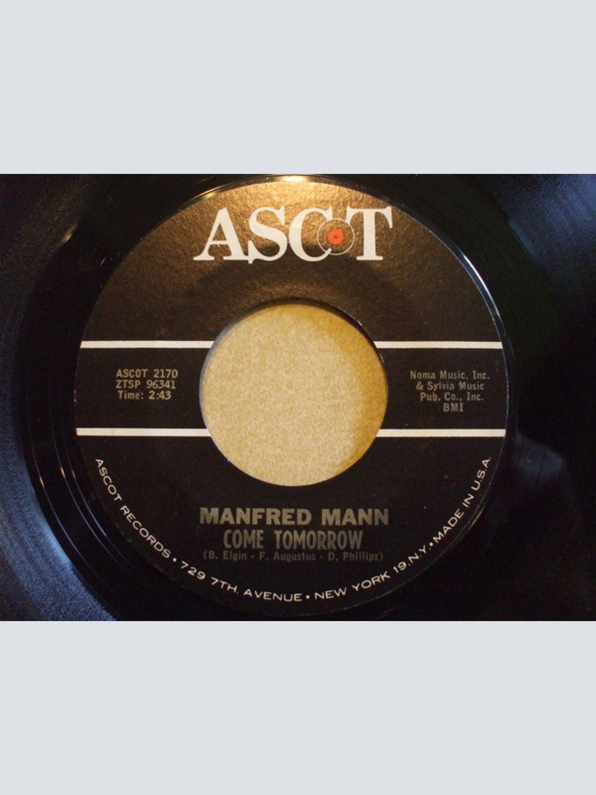 Vinyl / Manfred Mann - Come Tomorrow / What Did I Do Wrong