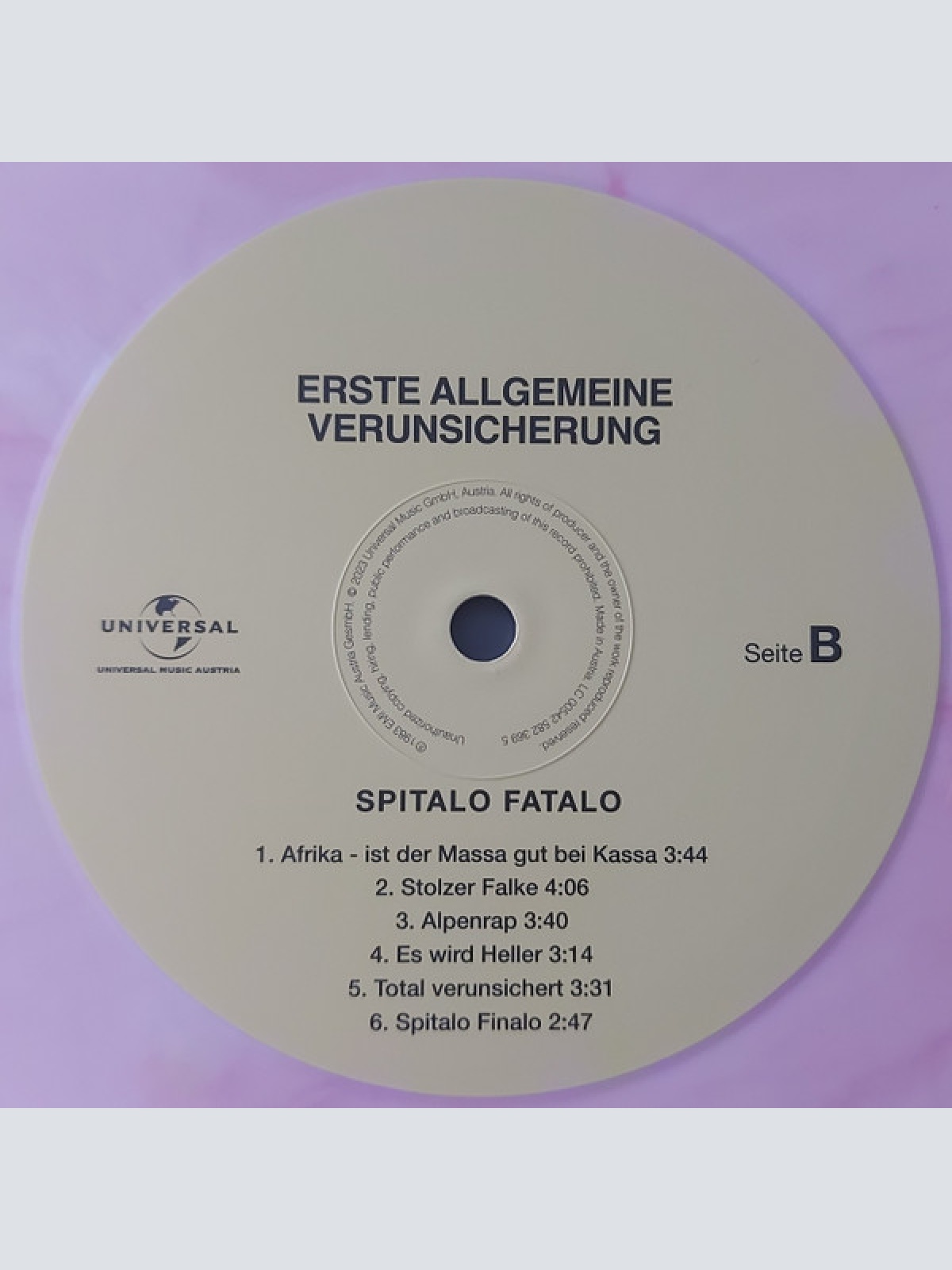 Vinyl / Erste Allgemeine Verunsicherung* - Spitalo Fatalo