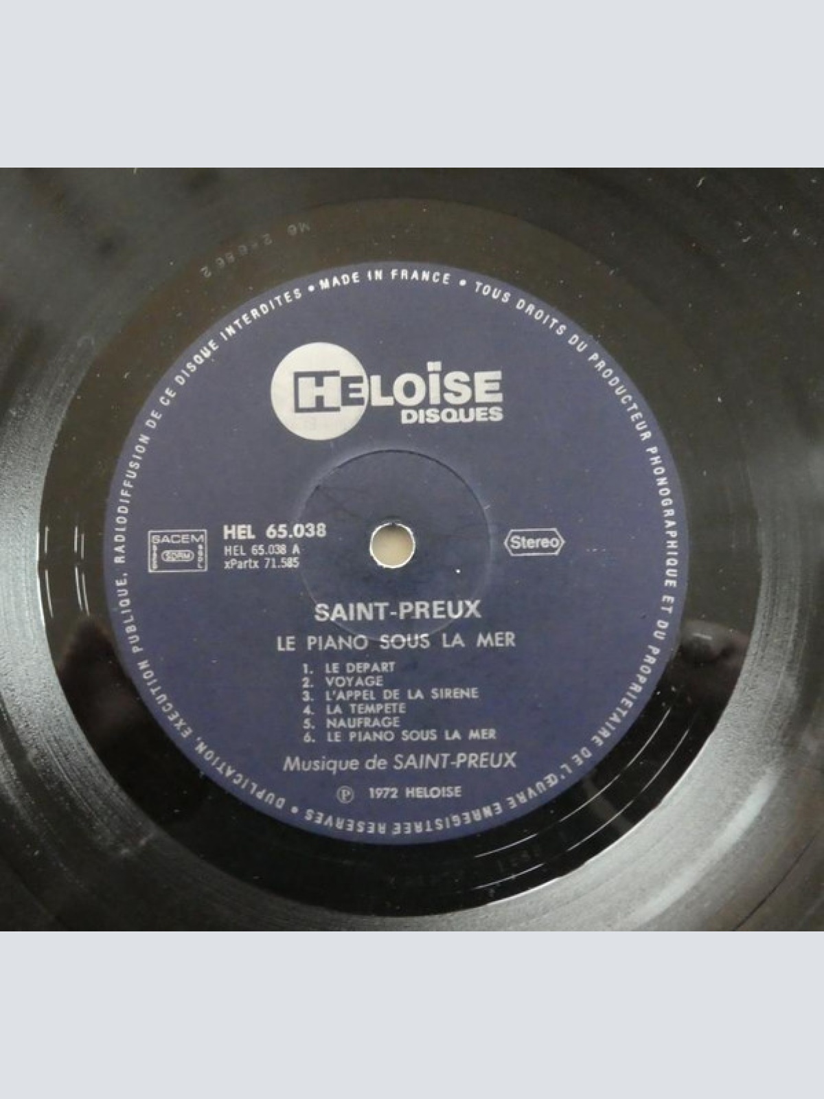 Vinyl / Saint-Preux - Le Piano Sous La Mer