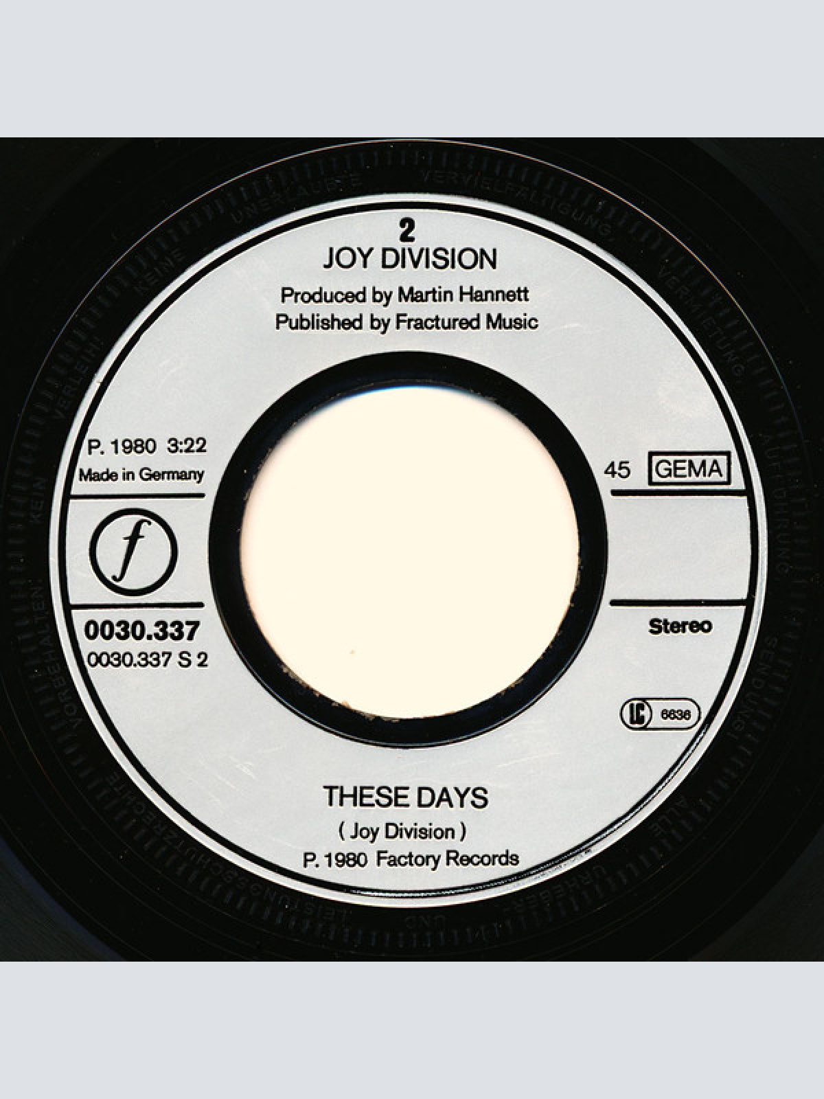 Vinyl / Joy Division - Love Will Tear Us Apart