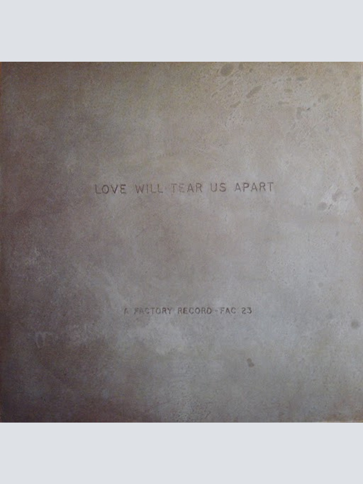 Vinyl / Joy Division - Love Will Tear Us Apart