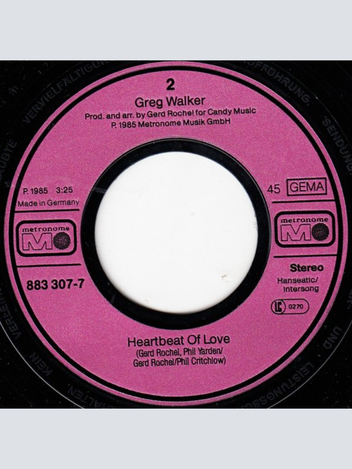 Vinyl / Greg Walker - Every Day Of My Life