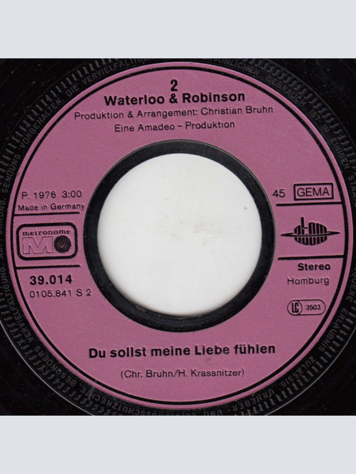 Vinyl / Waterloo & Robinson - Du Bist Frei