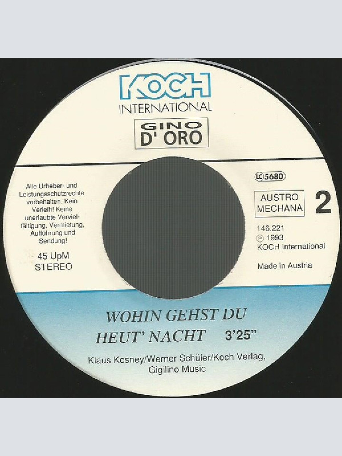 Vinyl / Gino D'Oro - Du Machst Mir Immer Wieder Mut