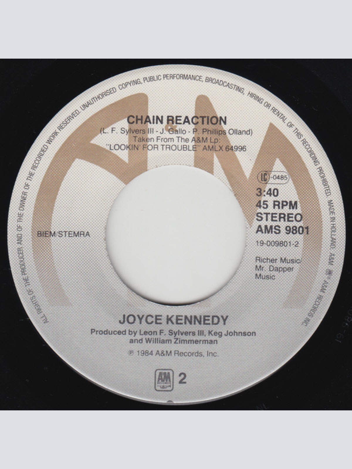 Vinyl / Joyce Kennedy Featuring Jeffrey Osborne - The Last Time I Made Love