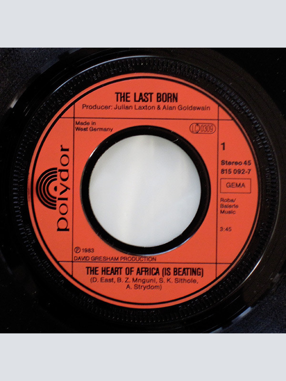 Vinyl / The Last Born - The Heart Of Africa (Is Beating)
