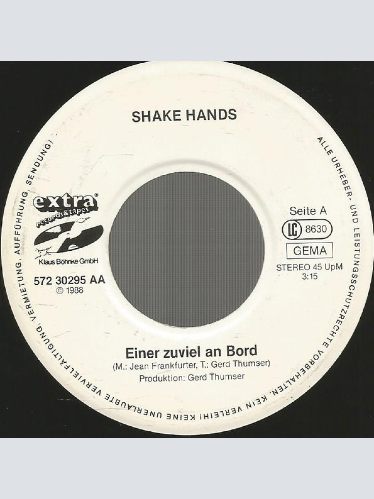 Vinyl / Shake Hands (2) - Einer Zuviel An Bord