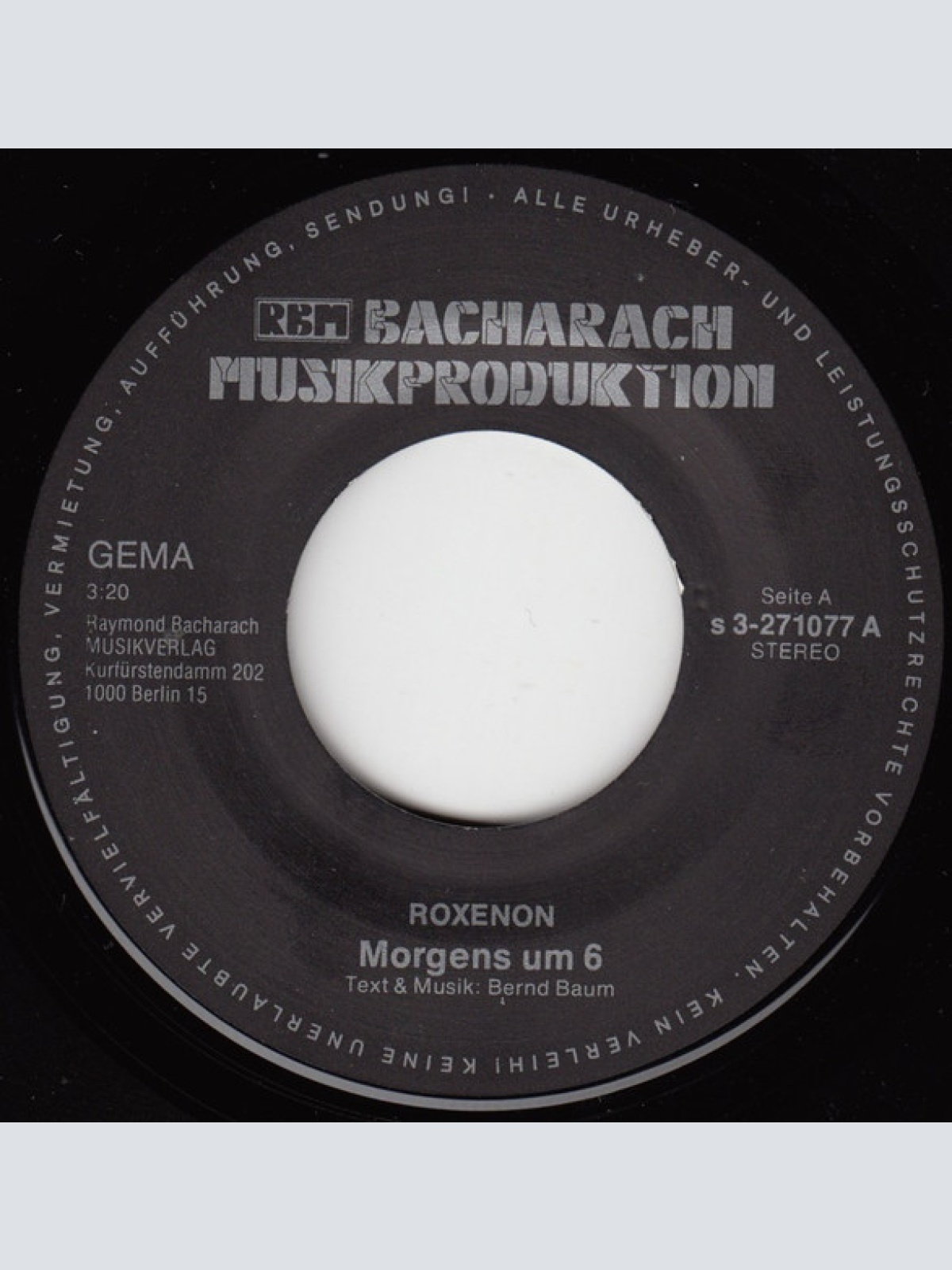 Vinyl / Roxenon - Morgens Um 6 / Negativ