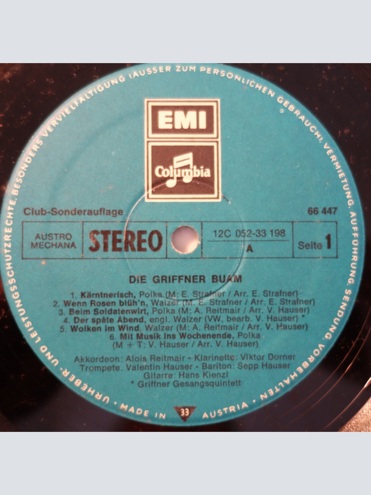 Vinyl / Die Griffner Buam* - Die Griffner Buam