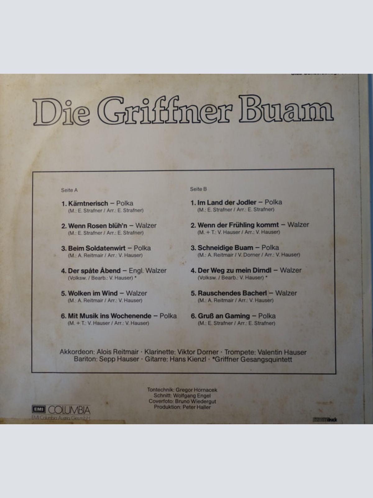 Vinyl / Die Griffner Buam* - Die Griffner Buam