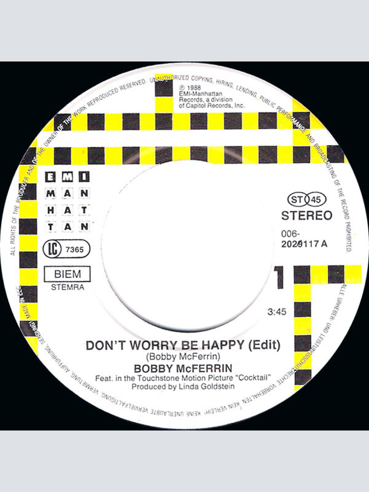 Vinyl / Bobby McFerrin - Don't Worry - Be Happy!