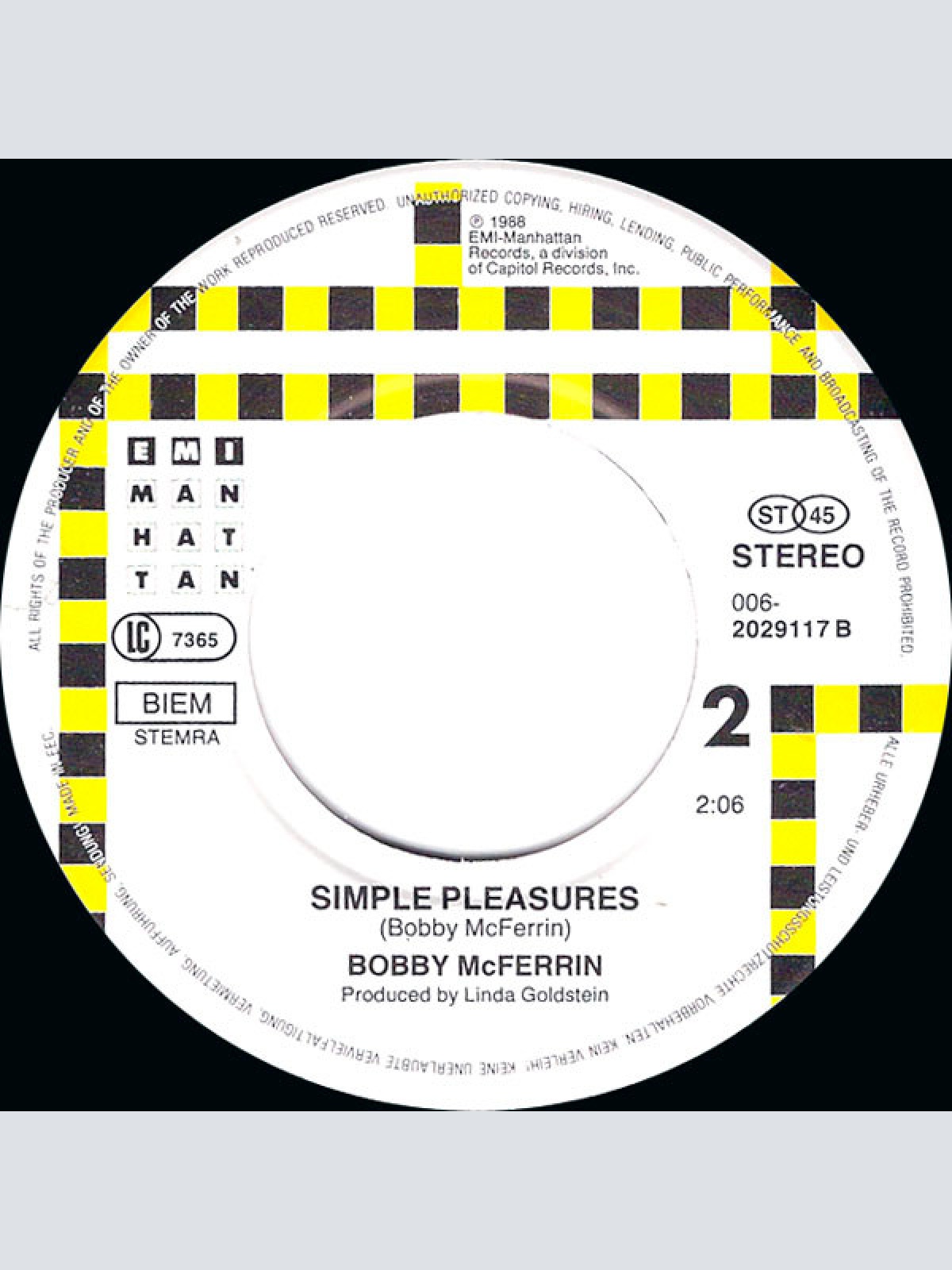 Vinyl / Bobby McFerrin - Don't Worry - Be Happy!