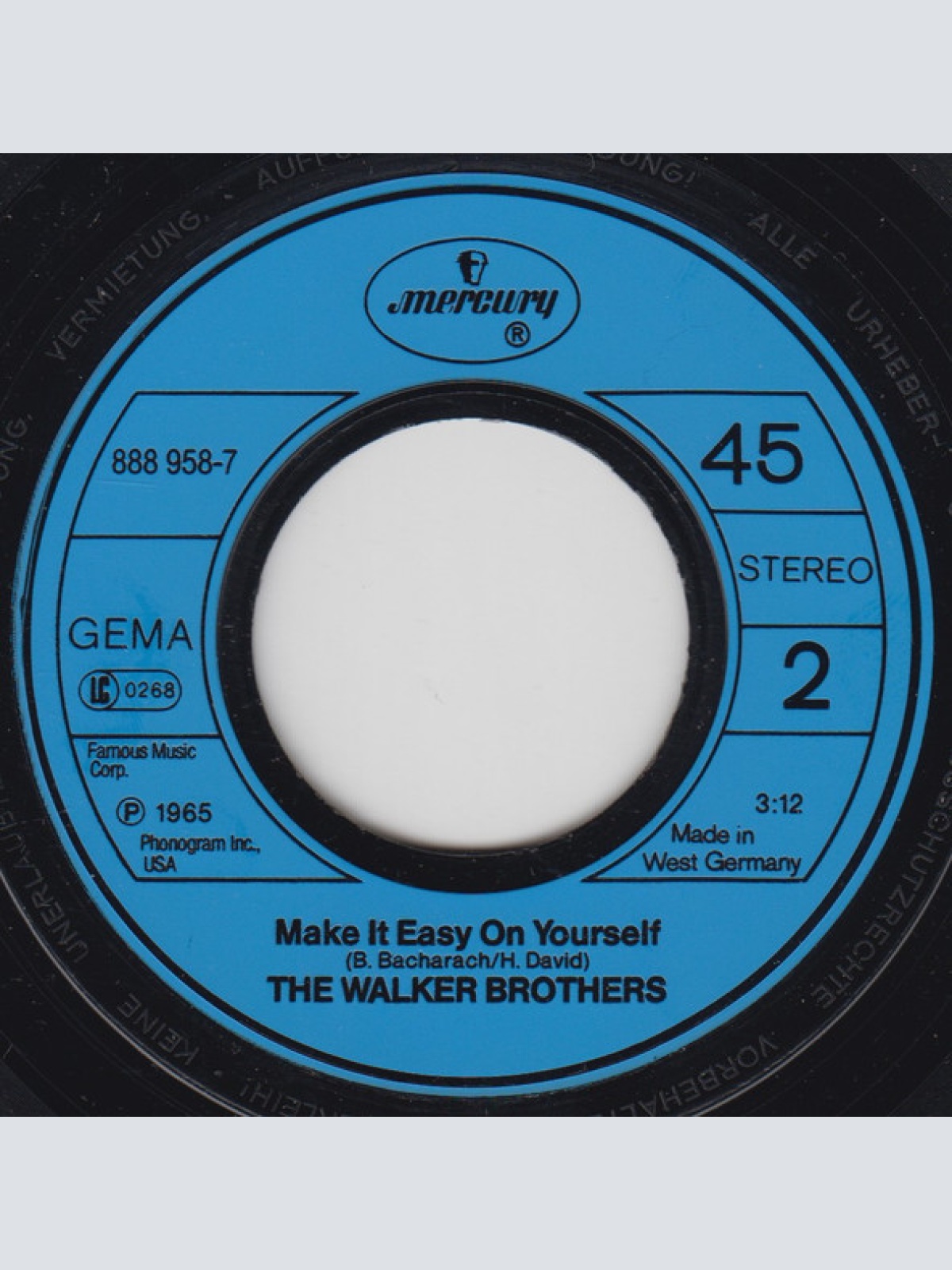 Vinyl / The Walker Brothers - The Sun Ain't Gonna Shine Anymore