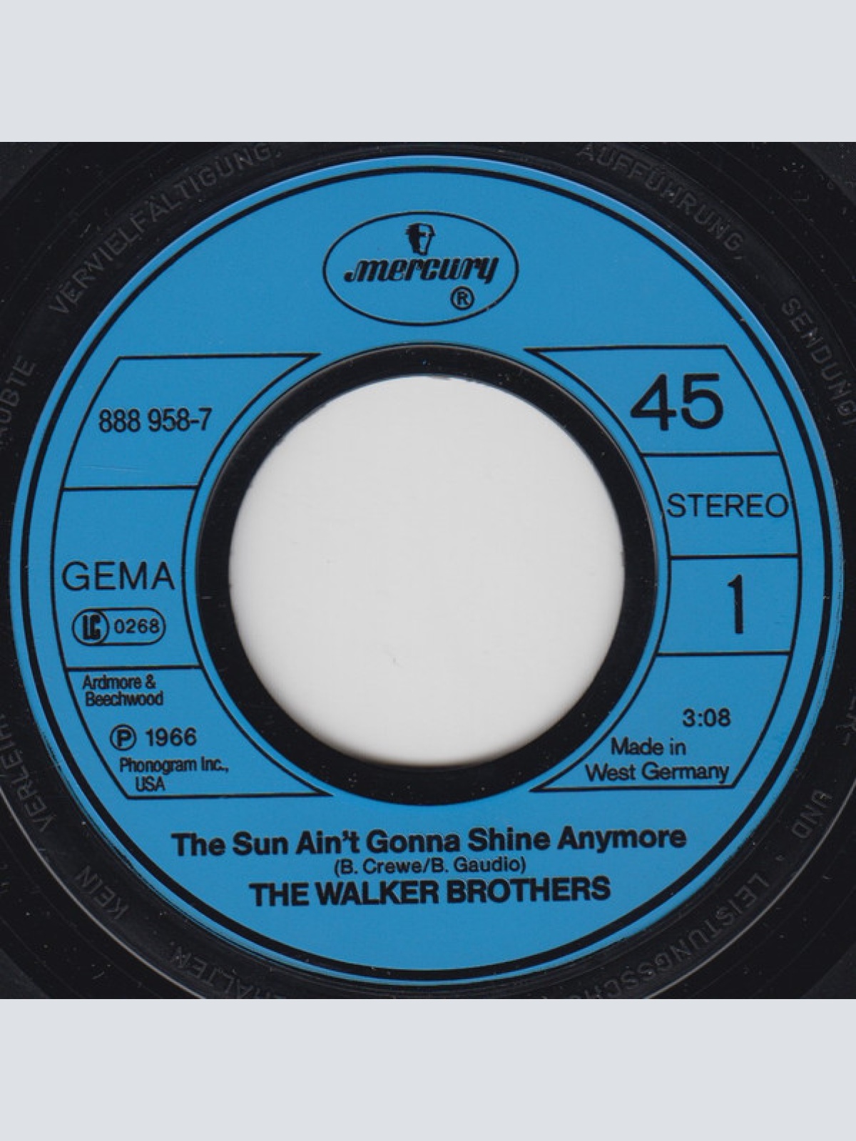 Vinyl / The Walker Brothers - The Sun Ain't Gonna Shine Anymore