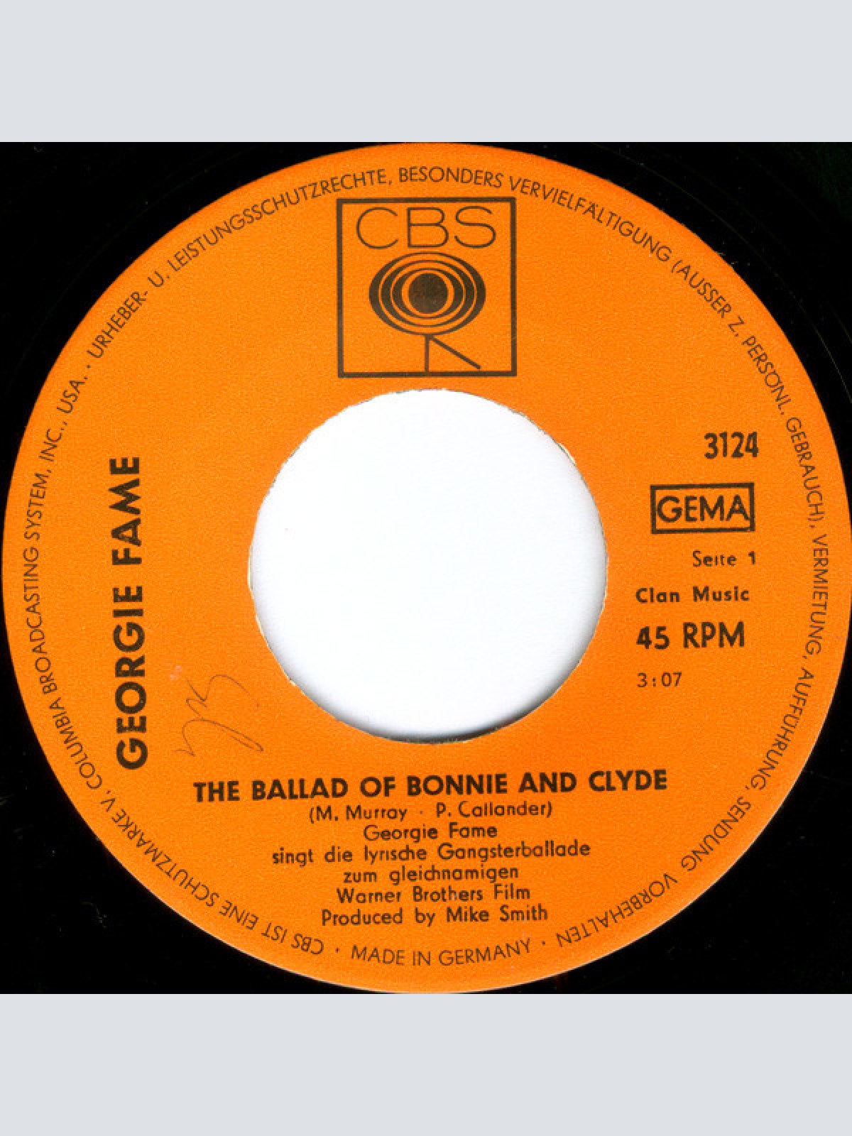 Vinyl / Georgie Fame - The Ballad Of Bonnie And Clyde