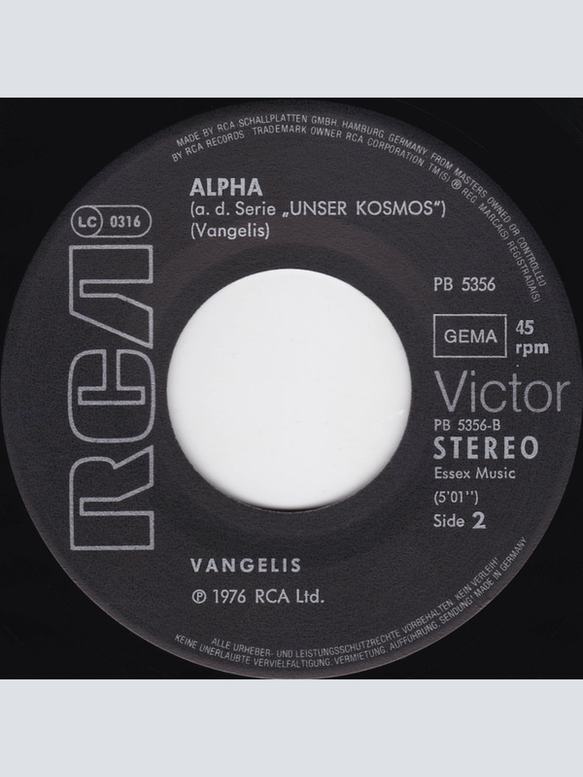 Vinyl / Vangelis - Titelmelodie Aus Der TV-Serie "Unser Kosmos"