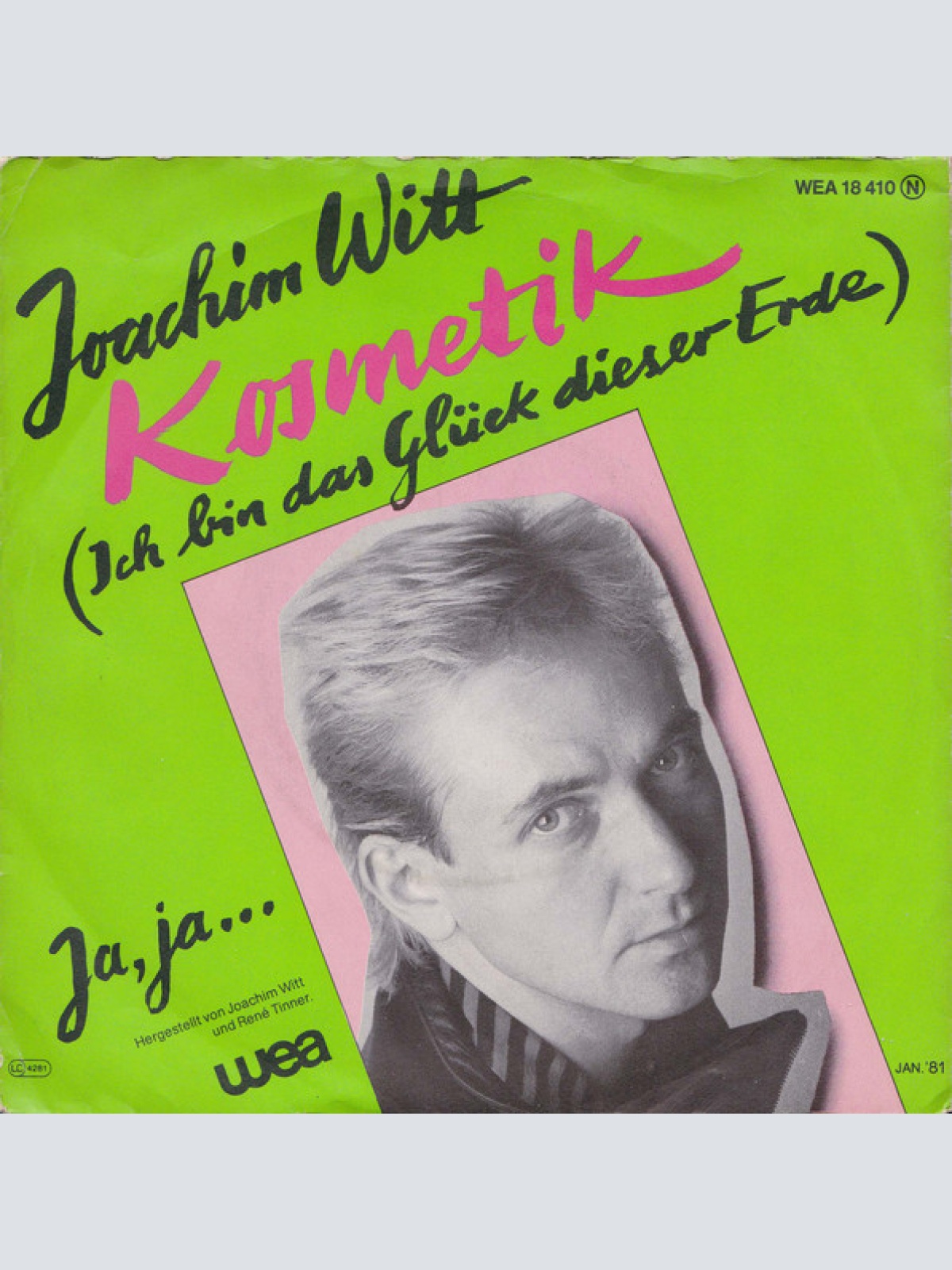 Vinyl / Joachim Witt - Kosmetik (Ich Bin Das Glück Dieser Erde)