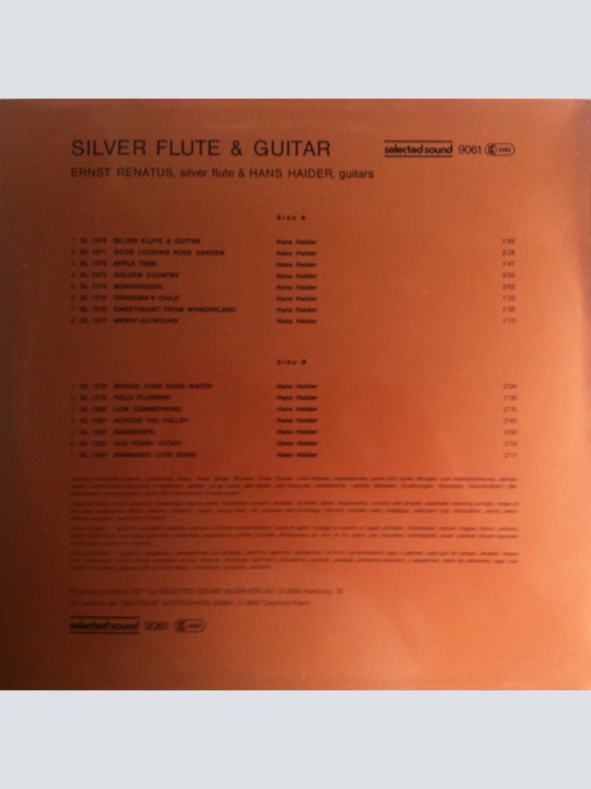 Vinyl / Ernst Renatus / Hans Haider - Silver Flute & Guitar