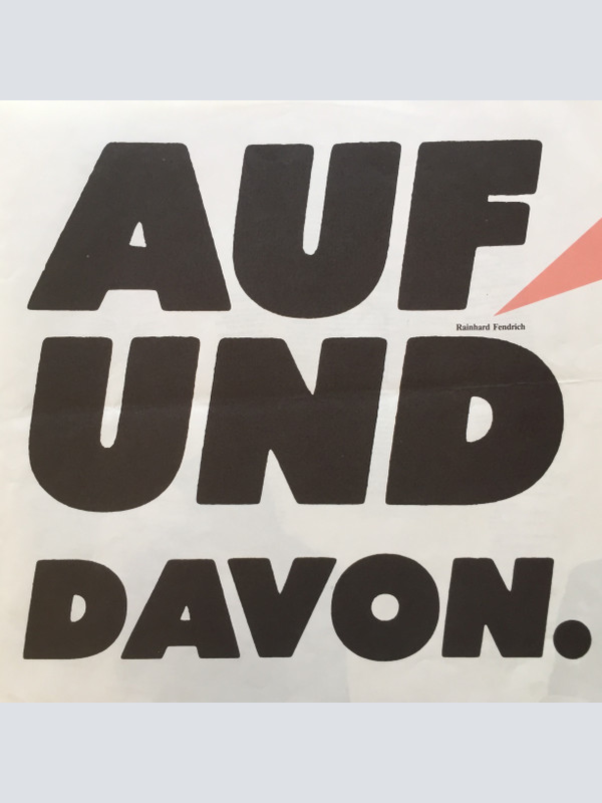 Vinyl / Rainhard Fendrich - Auf Und Davon.