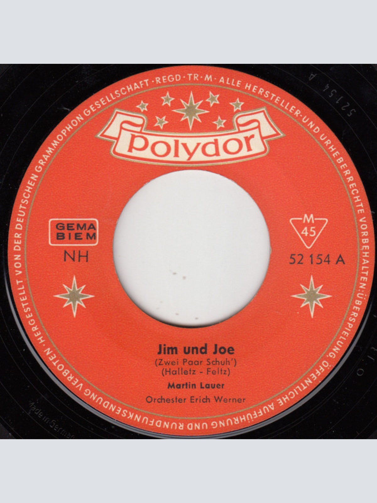 Vinyl / Martin Lauer - Jim Und Joe / Geh' Nicht Mit