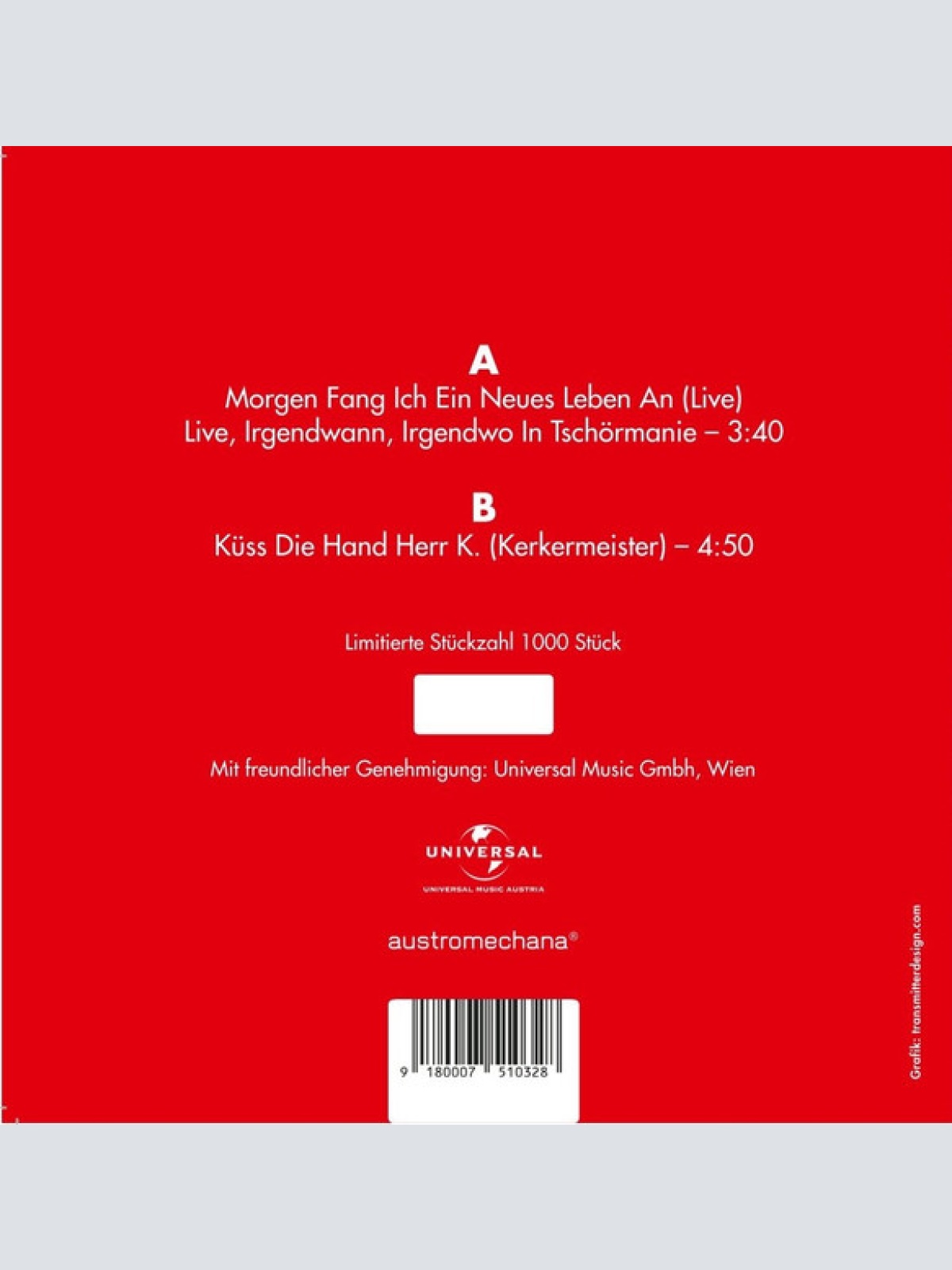 Vinyl / EAV* - Morgen Fang Ich Ein Neues Leben An (Live) Live, Irgendwann, Irgendwo In Tschörmanie