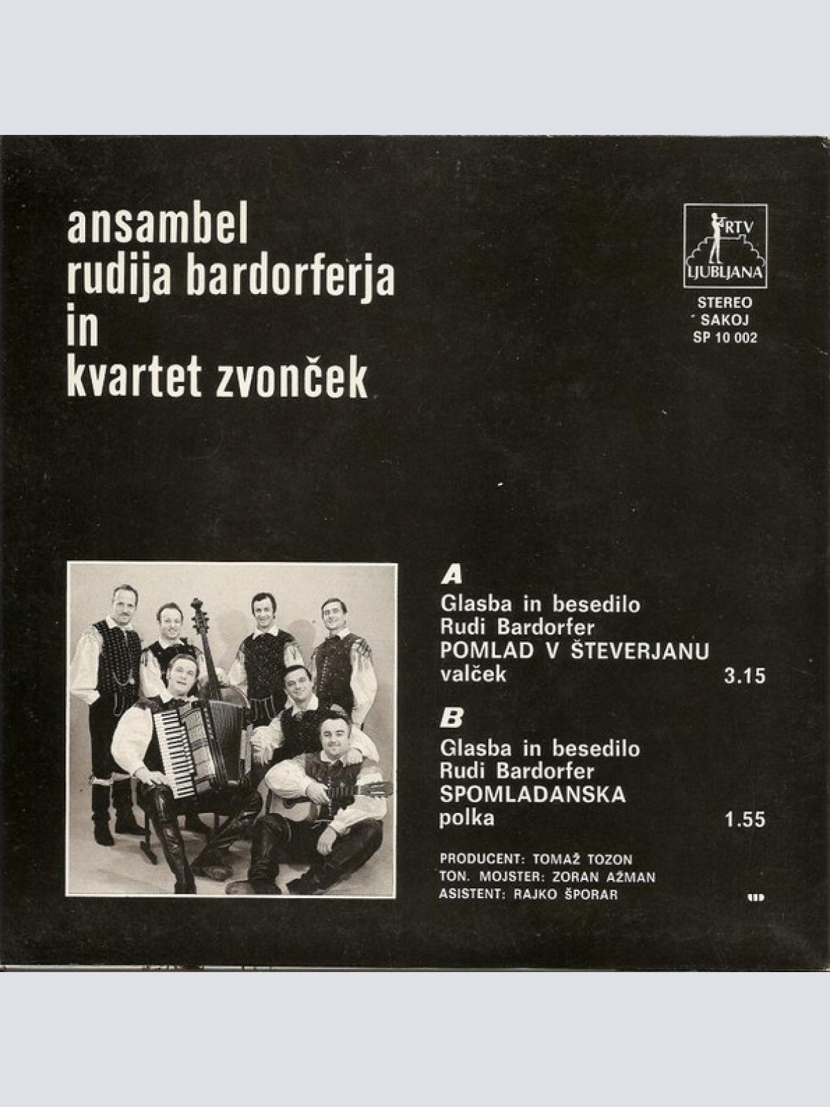 Vinyl / Ansambel Rudija Bardorferja, Kvartet Zvonček - Pomlad V Števerjanu