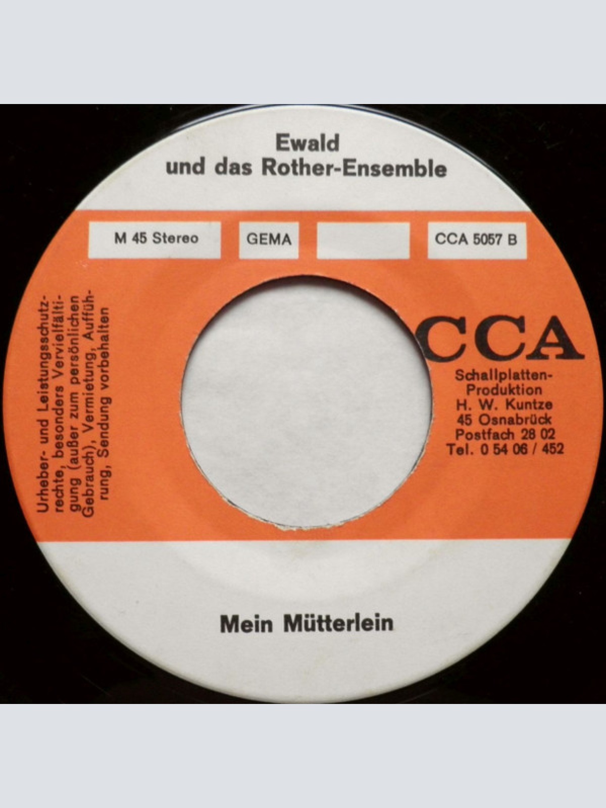 Vinyl / Ewald Und Das Rother-Ensemble - Weißt Du, Mutterl, Was I Träumt Hab