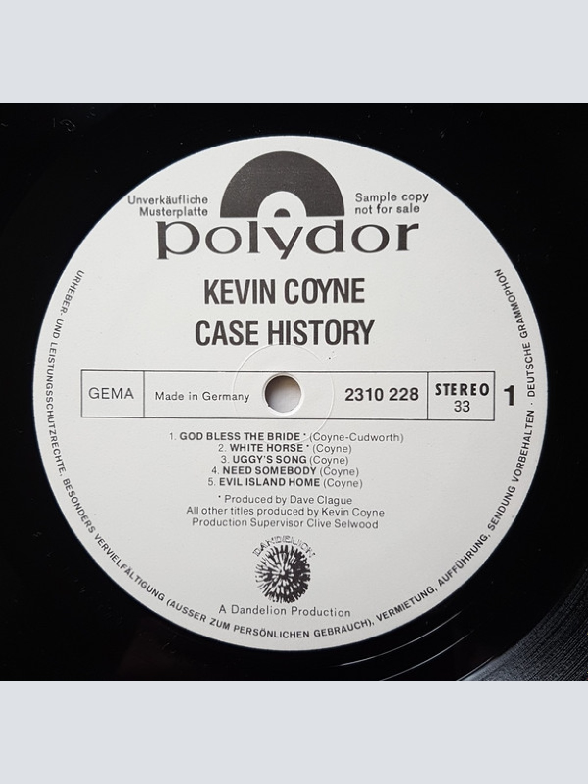 Vinyl / Kevin Coyne - Case History