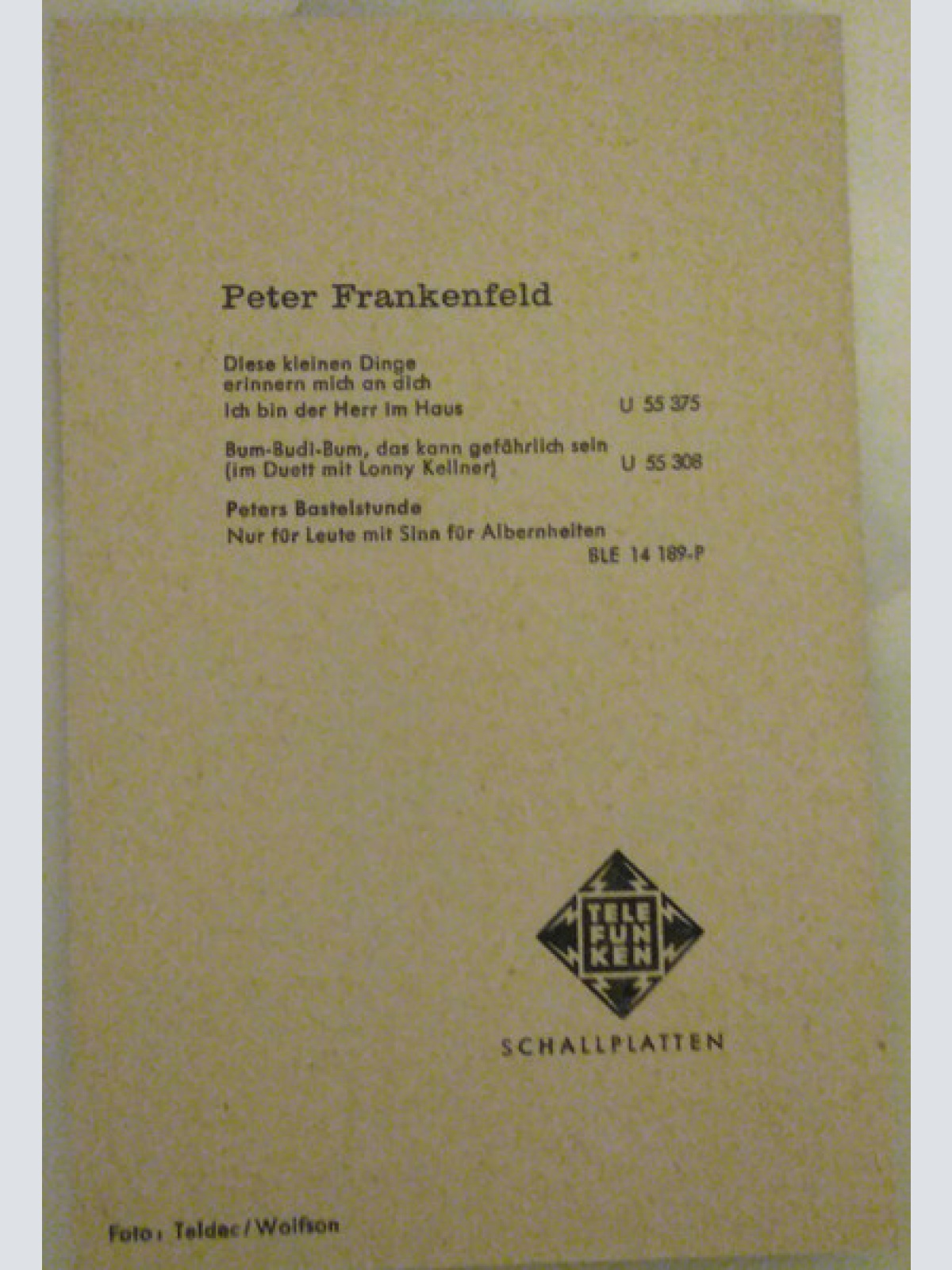 Vinyl / Peter Frankenfeld - Horror Skop 63