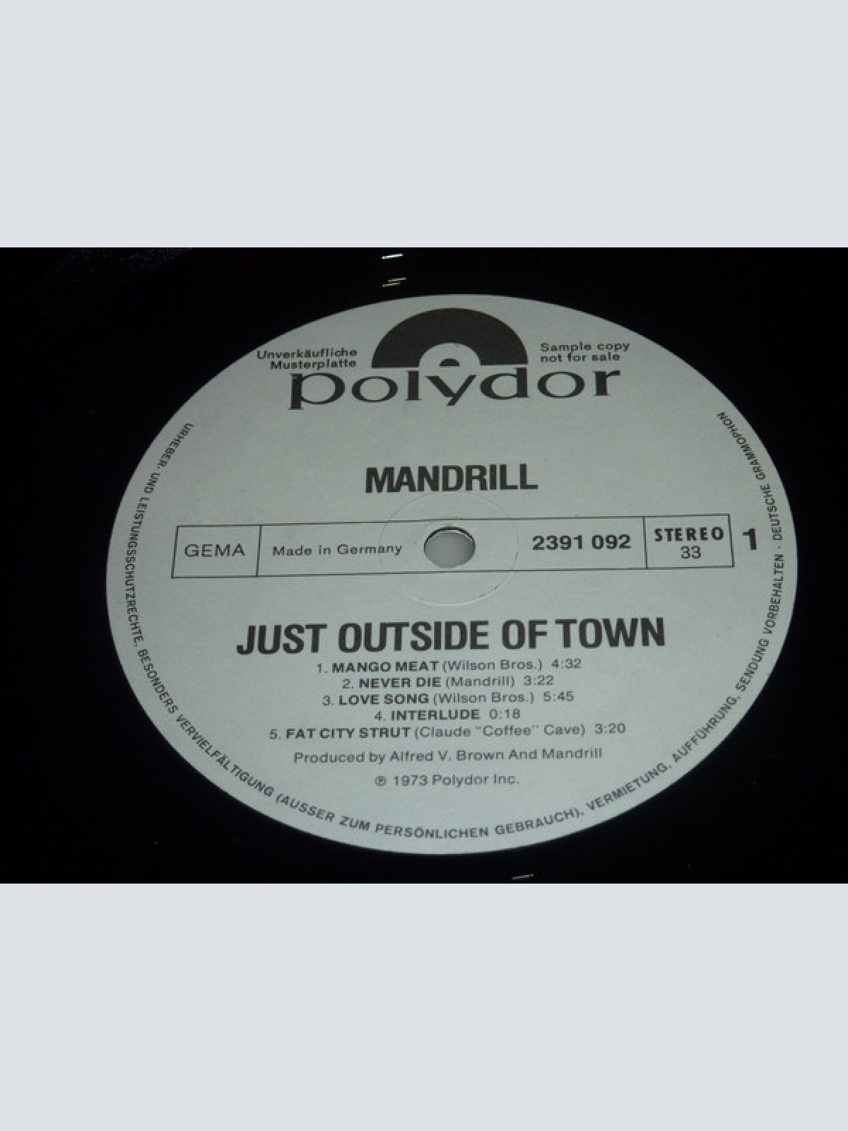 Vinyl / Mandrill - Just Outside Of Town