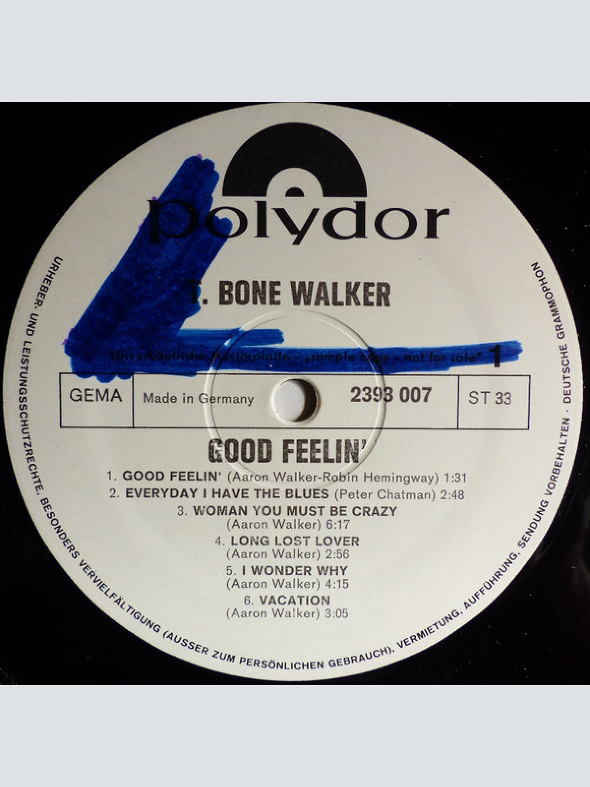 Vinyl / T-Bone Walker -  ... Good Feelin' ...