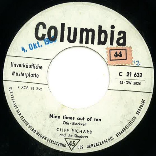 Vinyl / Cliff Richard And The Shadows* - Nine Times Out Of Ten