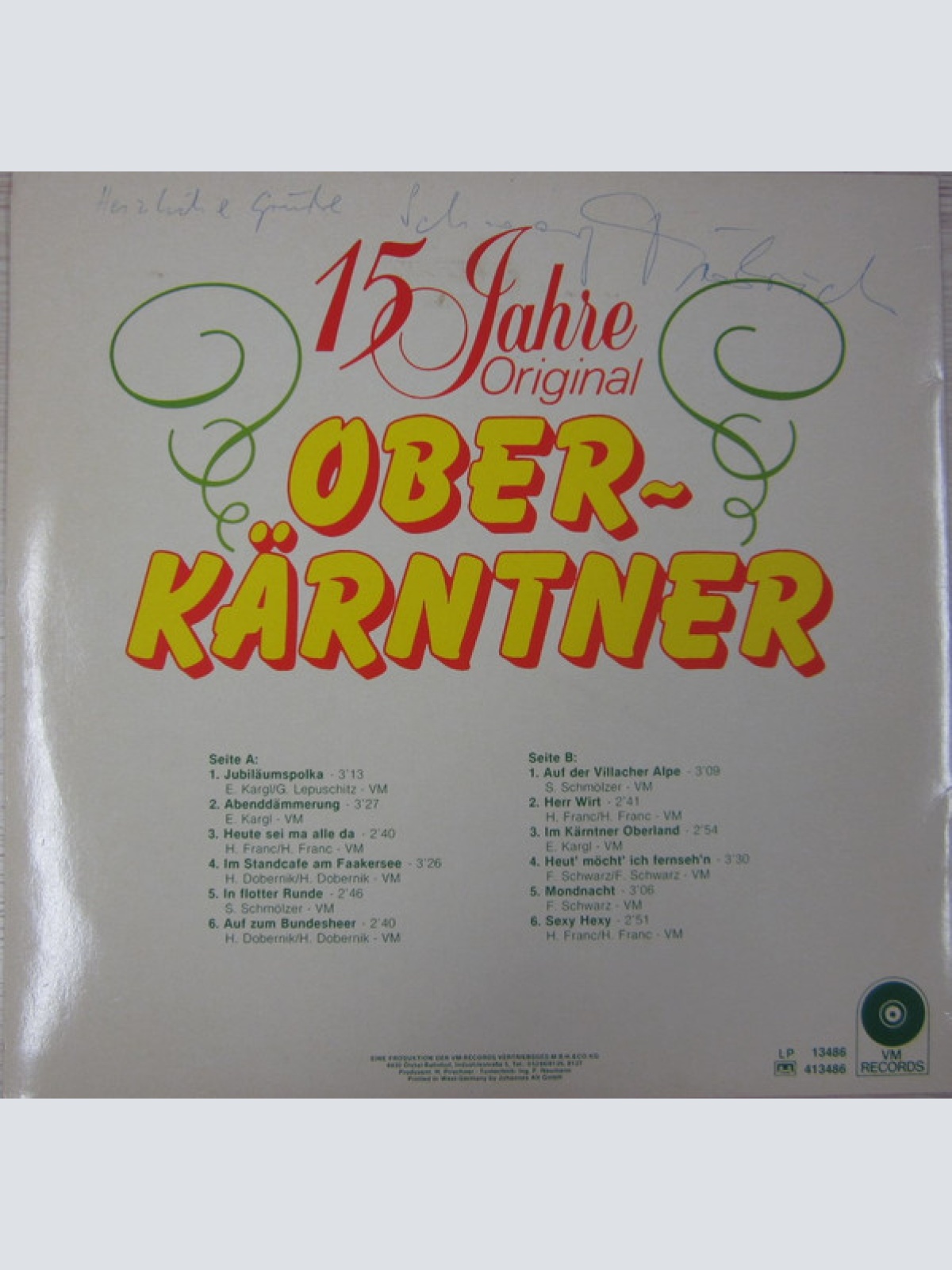 Vinyl / Oberkärntner Sextett - 15 Jahre