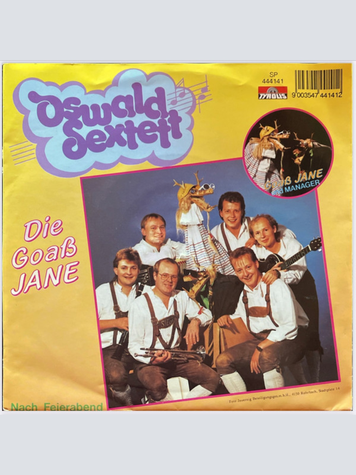 Vinyl / Oswald Sextett - Die Goass Jane