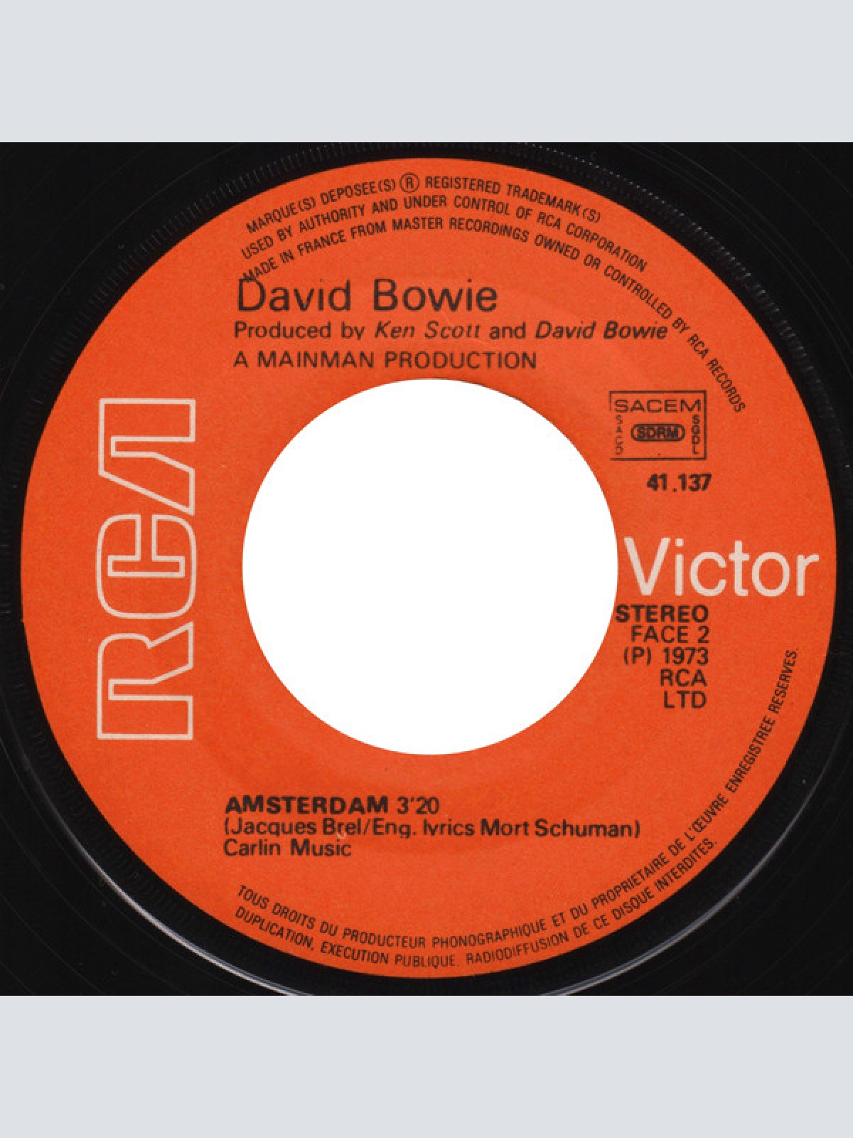 Vinyl / David Bowie - Amsterdam