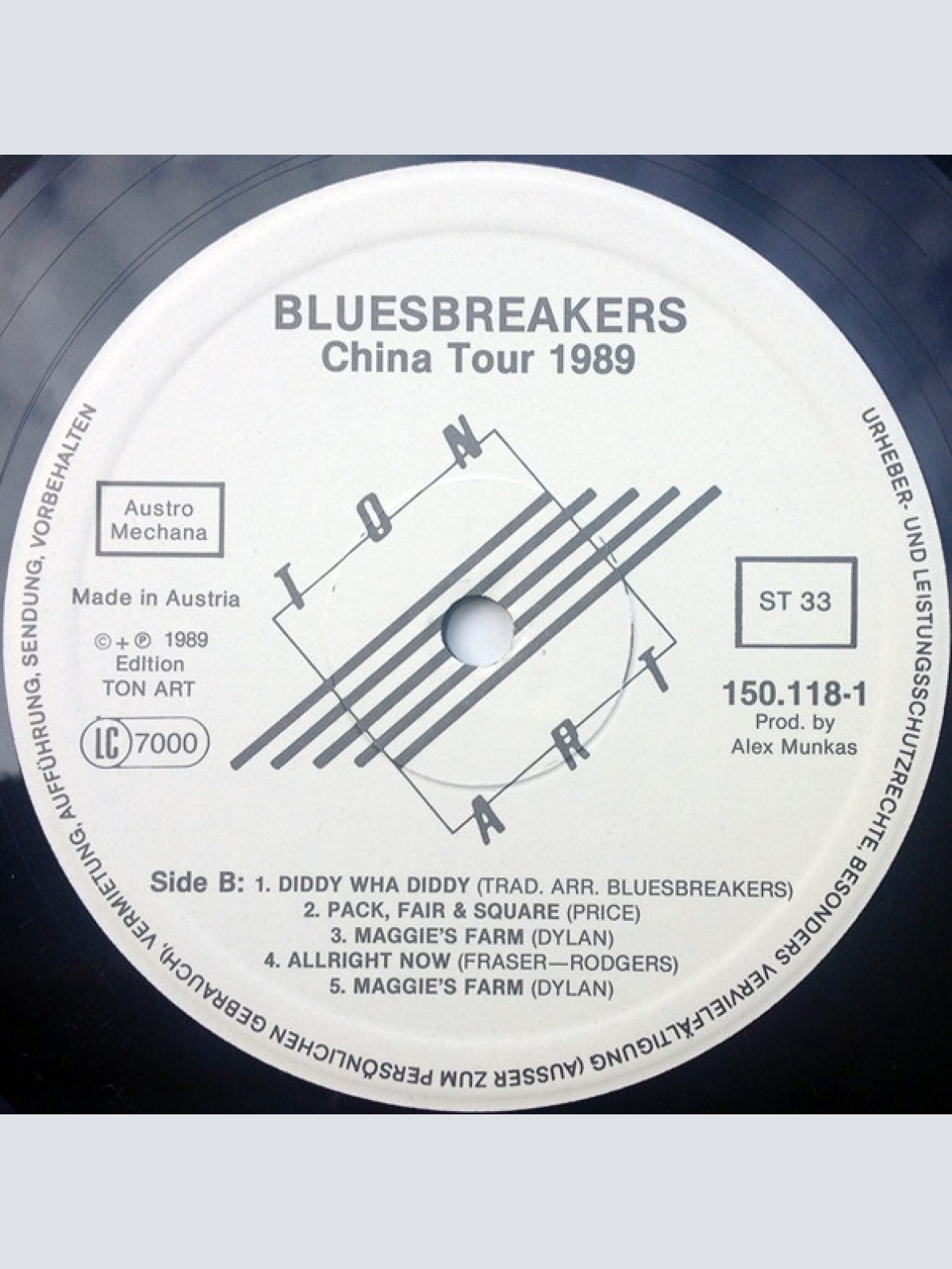 Vinyl / Blues Breakers* = 布鲁斯激浪* - China Tour 1989