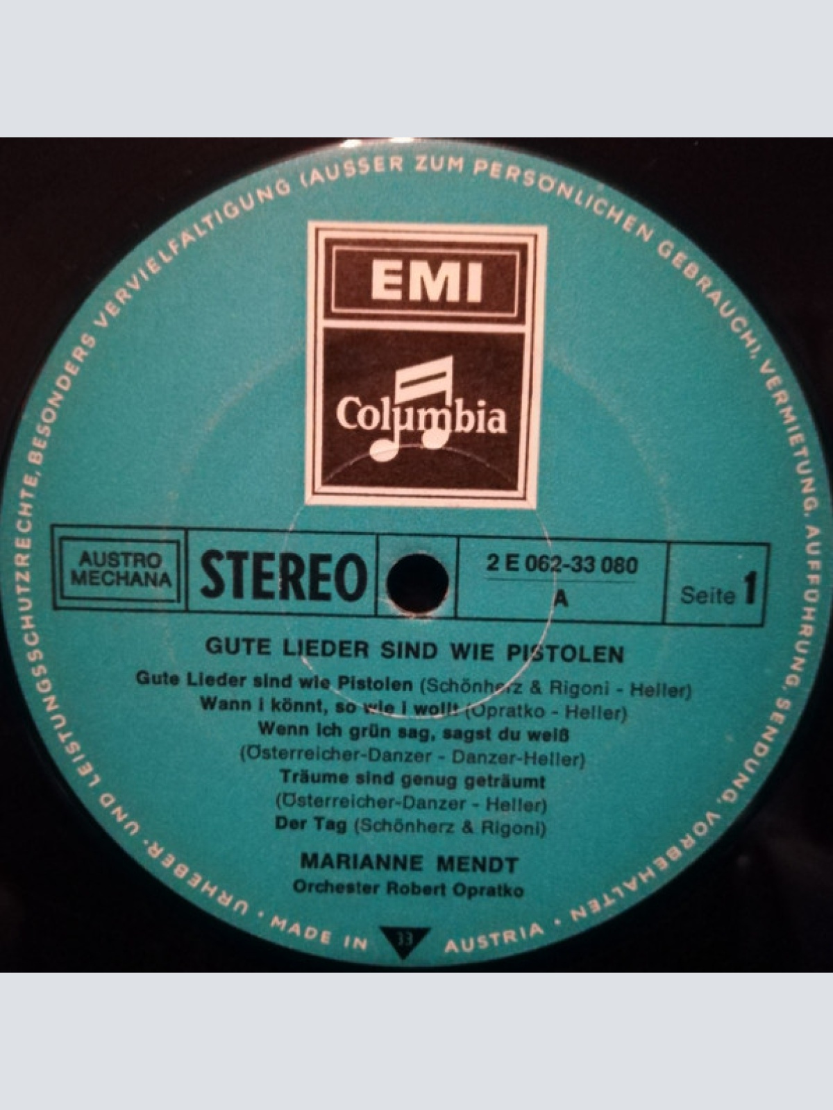 Vinyl / Marianne Mendt - Gute Lieder Sind Wie Pistolen