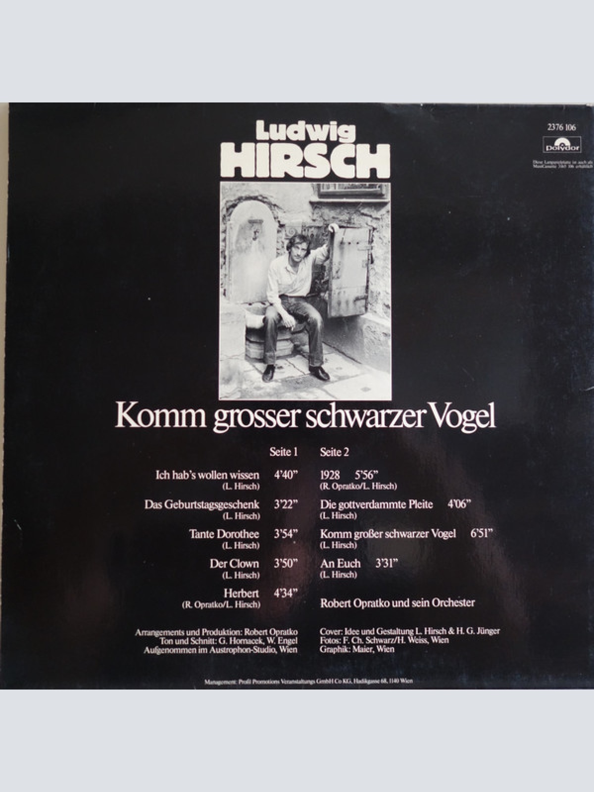 Vinyl / Ludwig Hirsch - Komm Großer Schwarzer Vogel
