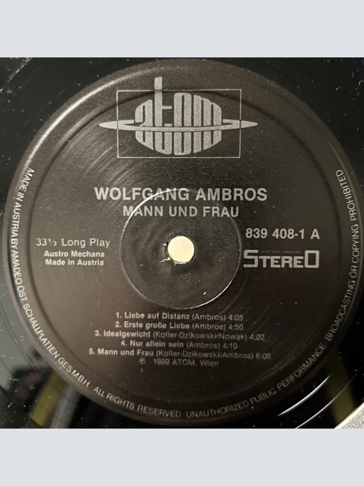 Vinyl / W. Ambros*, № 1* - Mann Und Frau