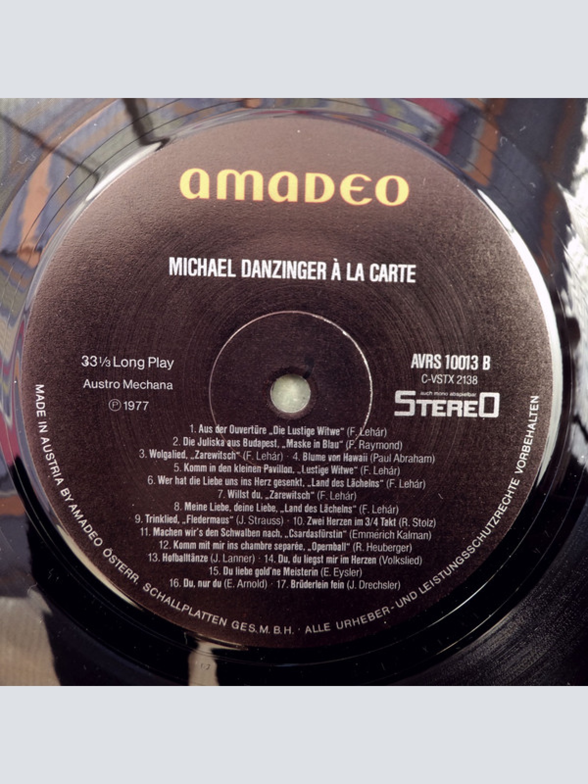 Vinyl / M. Danzinger* - "À La Carte"