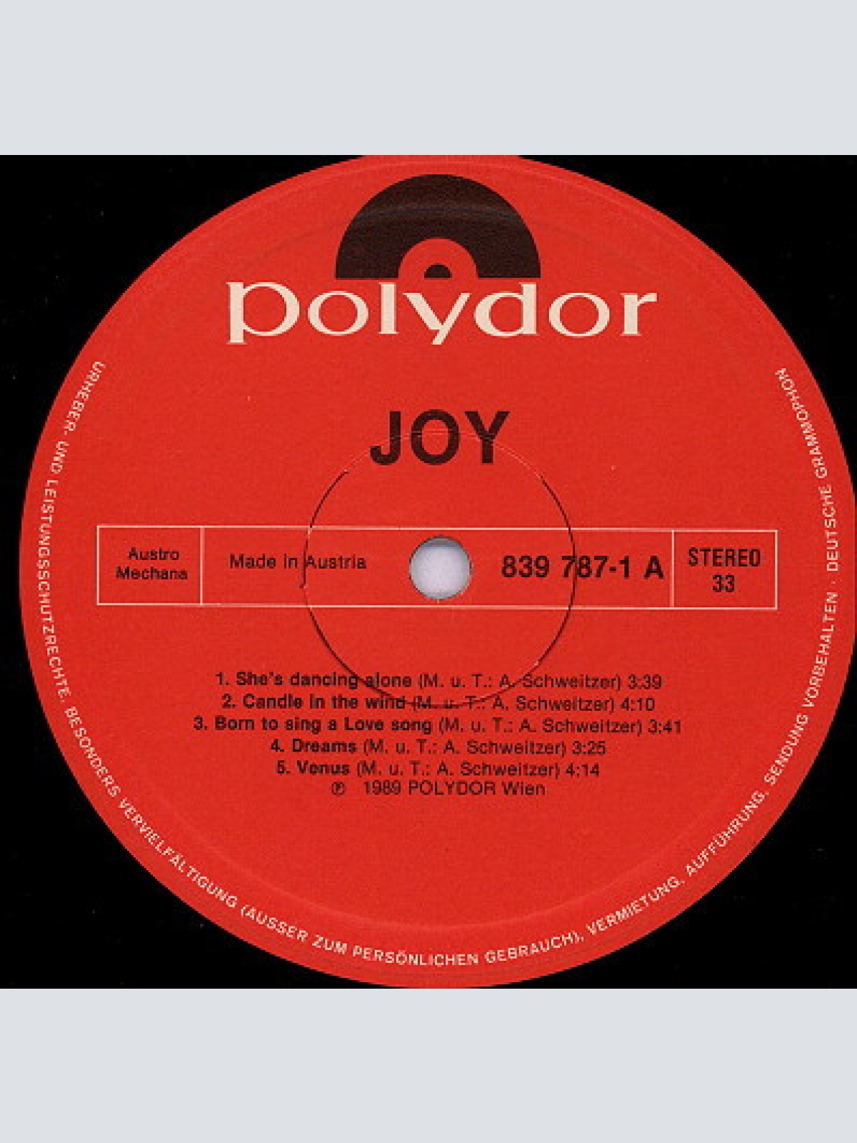 Vinyl / Joy (9) - Joy