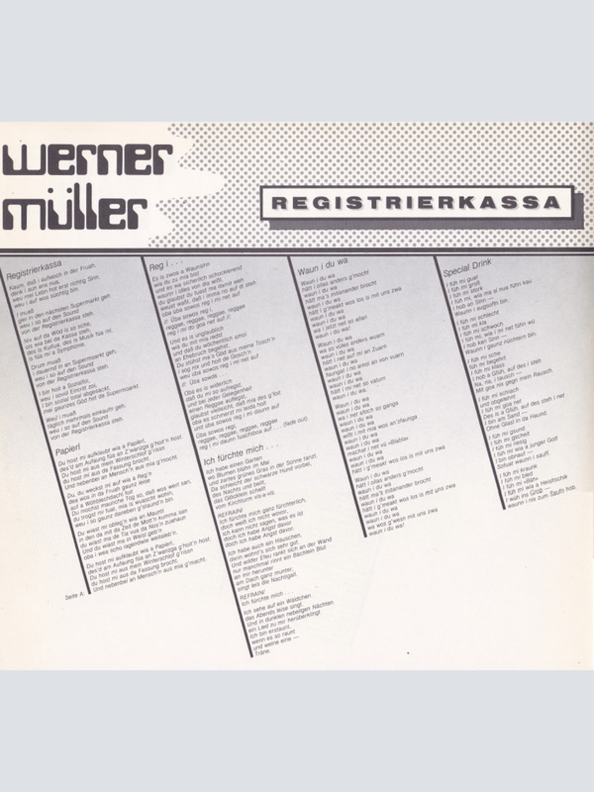 Vinyl / Werner Müller (2) - Registrierkassa