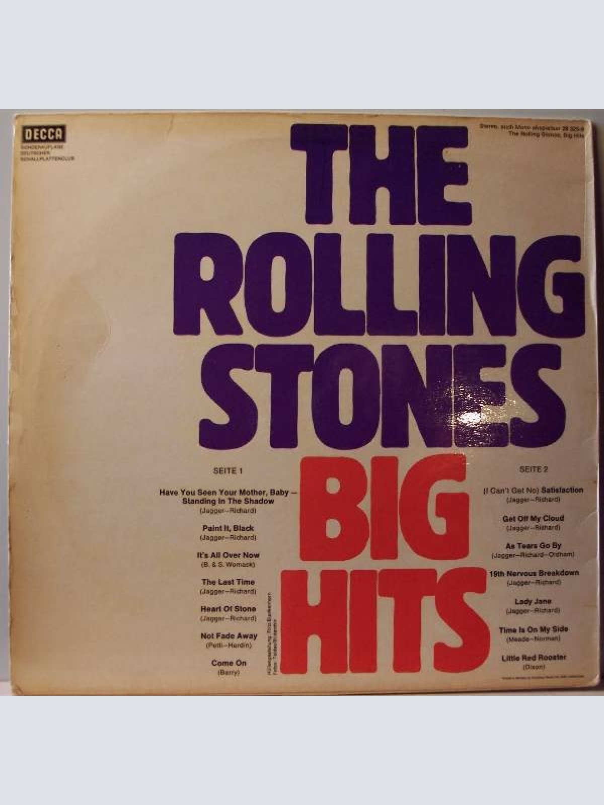 Vinyl / The Rolling Stones - Big Hits