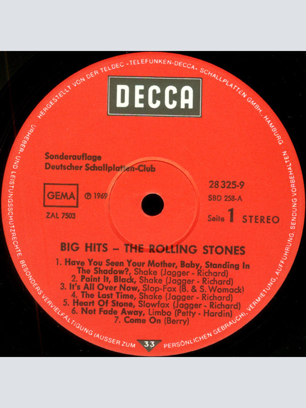Vinyl / The Rolling Stones - Big Hits