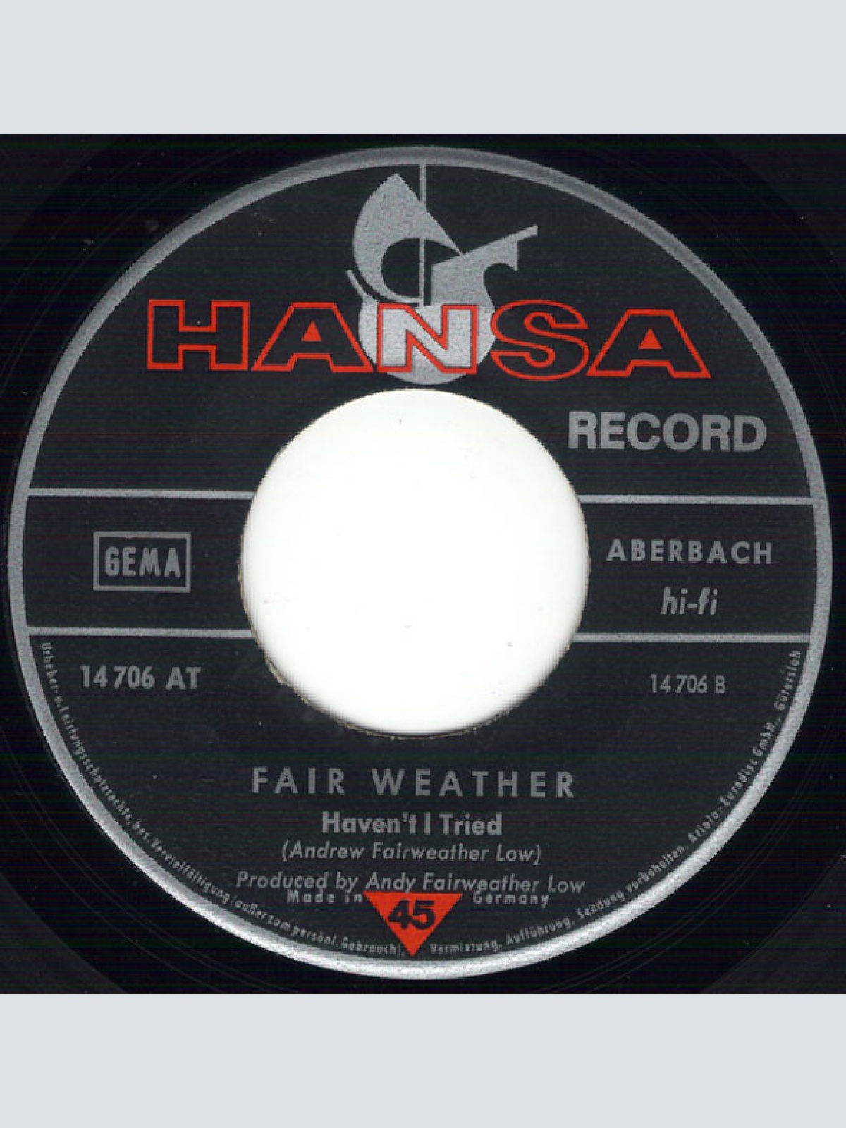 Vinyl / Fair Weather - Natural Sinner