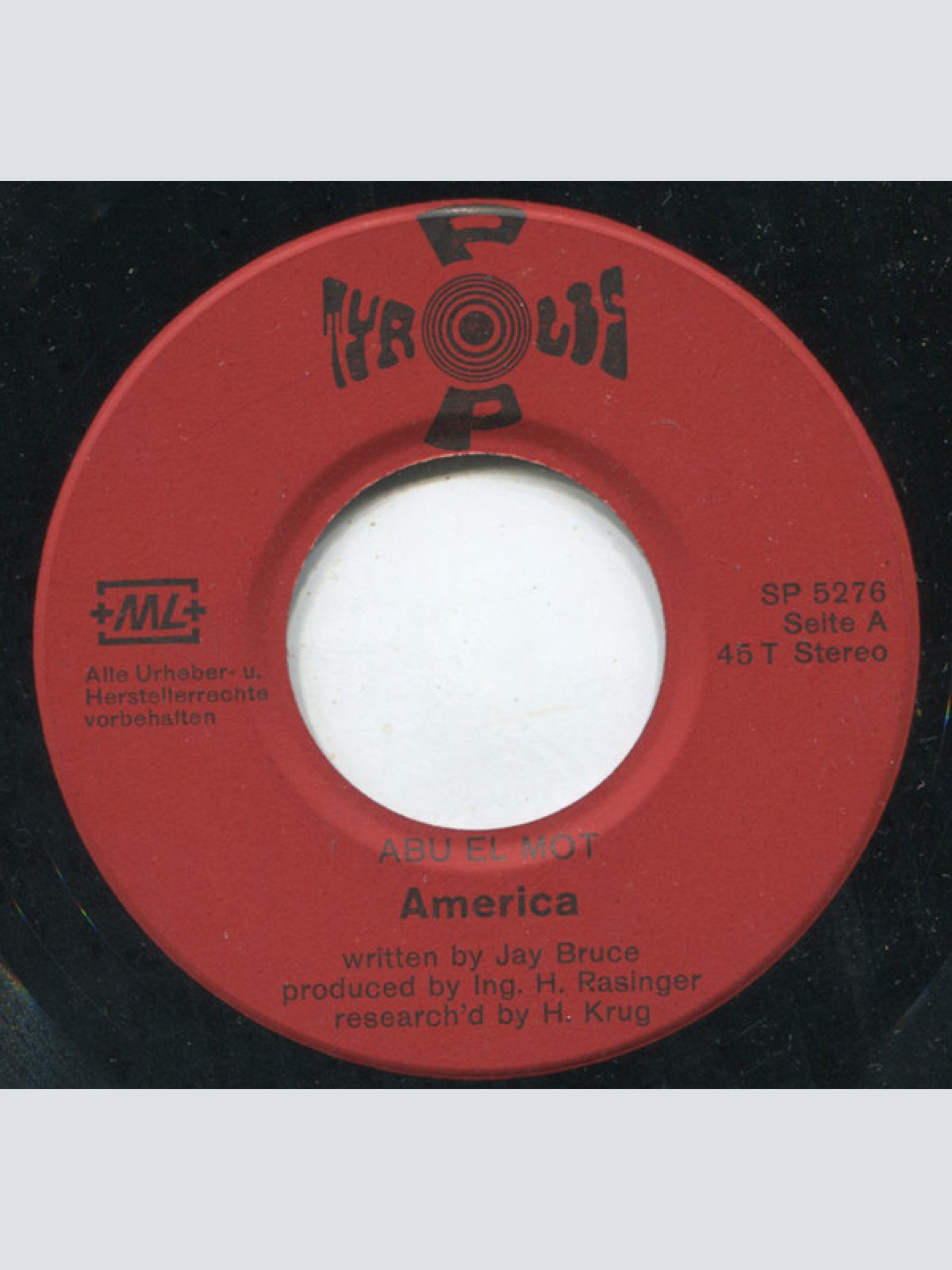 Vinyl / Abu El Mot - America / Rattlesnake's