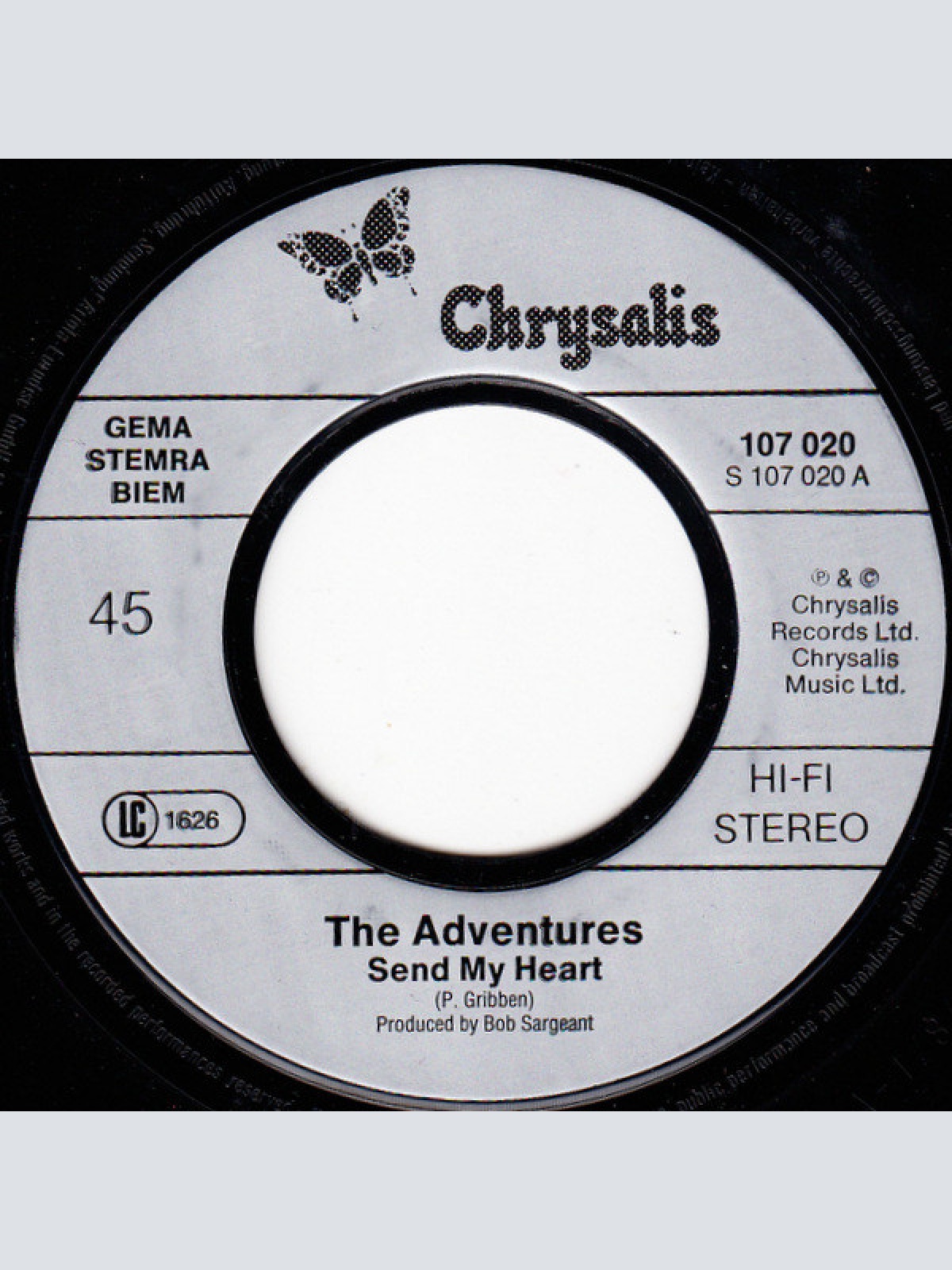 Vinyl / The Adventures - Send My Heart