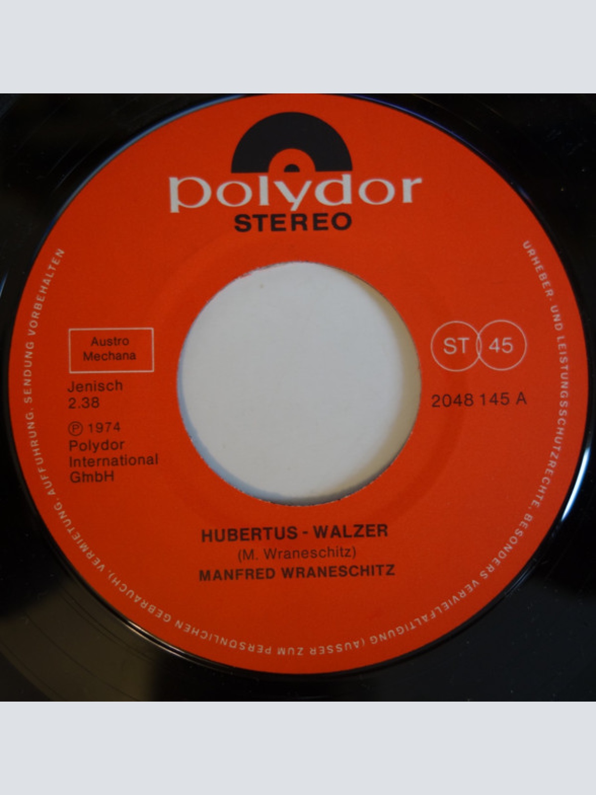 Vinyl / Manfred Wraneschitz - Hubertus - Walzer