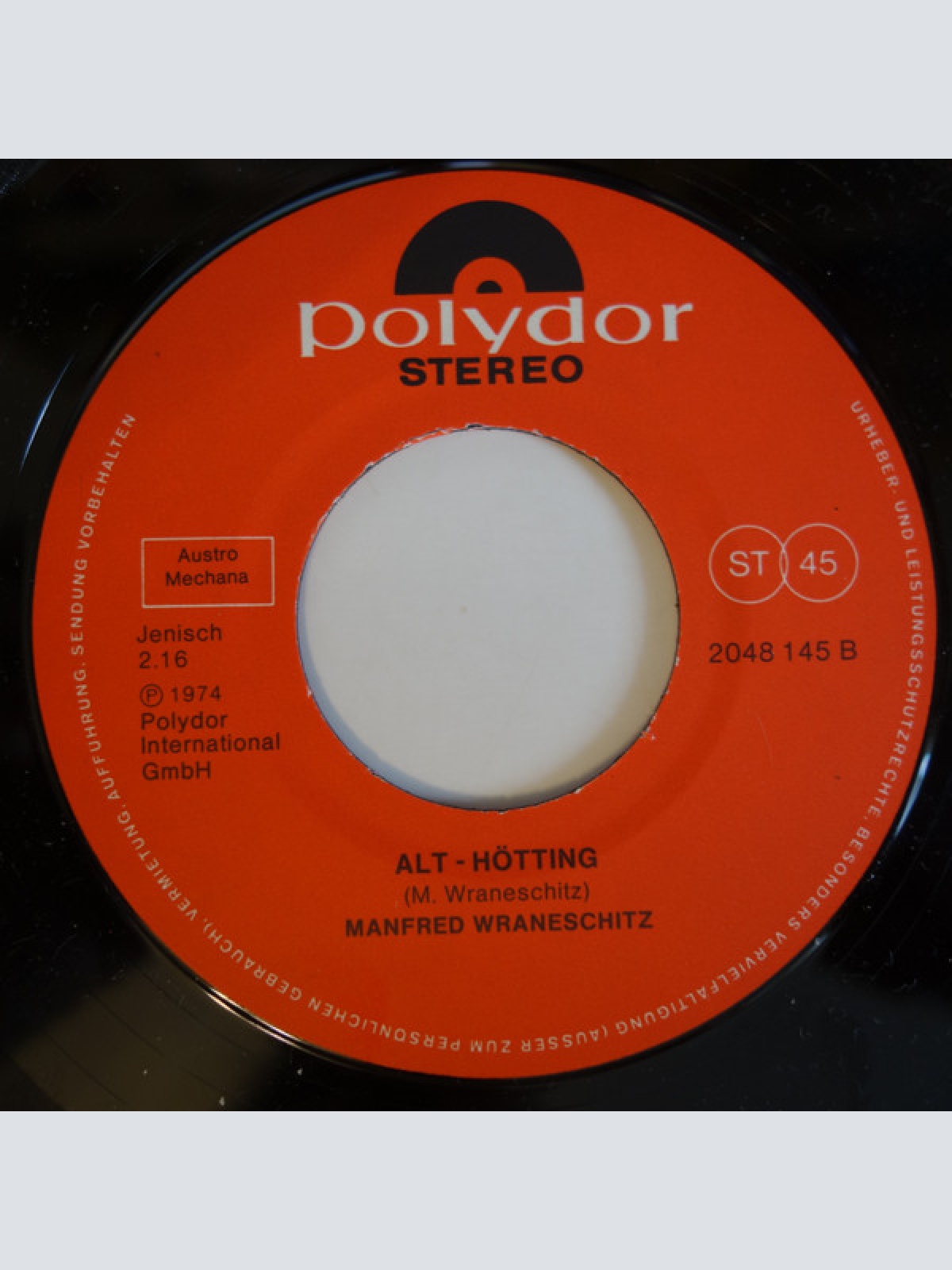 Vinyl / Manfred Wraneschitz - Hubertus - Walzer